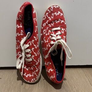 Keds Red and White Patterned Sneakers